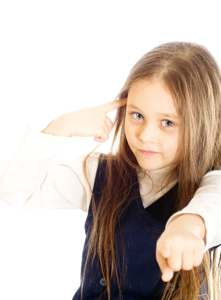Little girl with long hair — Stock Photo, Image