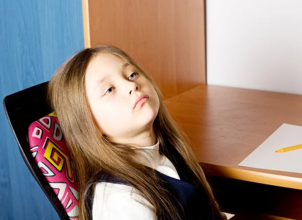 Little tired pretty girl — Stock Photo, Image