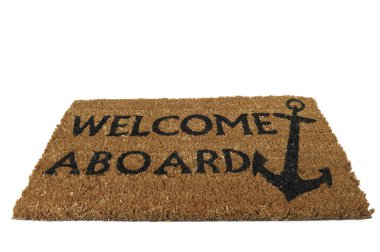 Welcome Aboard Mat, Tilted clipart