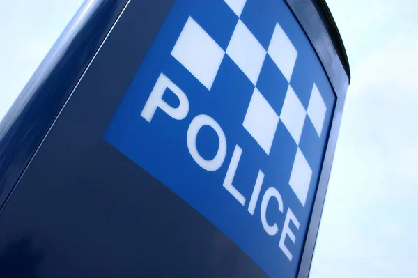 Police Sign in the UK — Stock Photo, Image