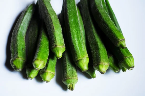 stock image Lady's fingers (Abelmoschus esculentus). Pune, Maharashtra, India