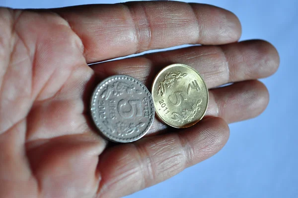 Stock image Two 5rupee indian coin