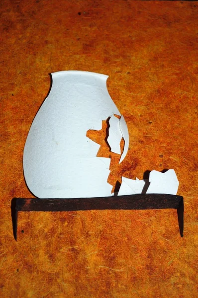 Broken vase