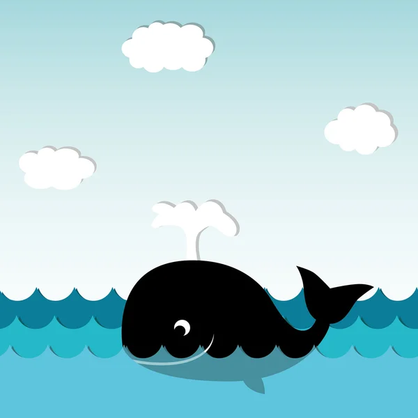 Χαριτωμένο φάλαινα — Διανυσματικό Αρχείο