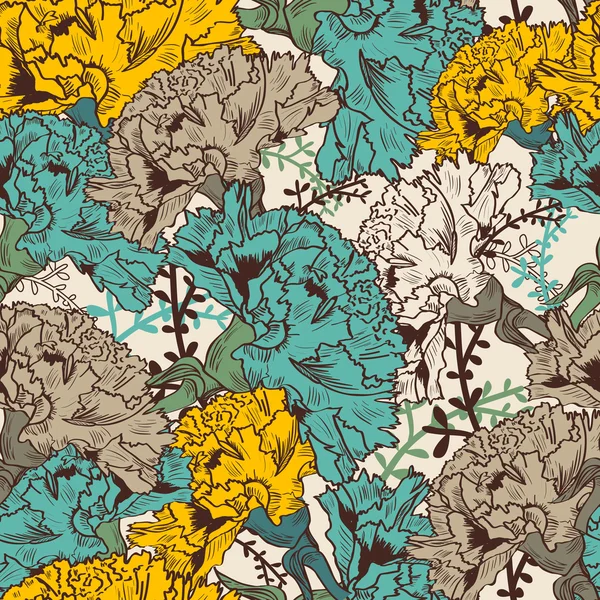 Textura floral sin costuras — Vector de stock