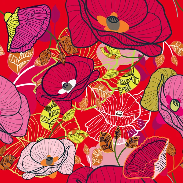 无缝的花卉纹理 — 图库矢量图片