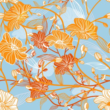 Floral vector pattern clipart