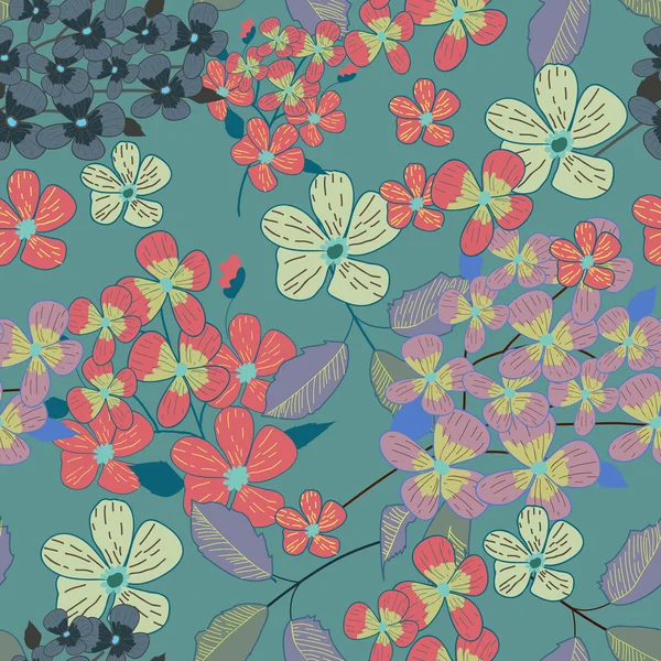 Naadloze floral textuur — Stockvector