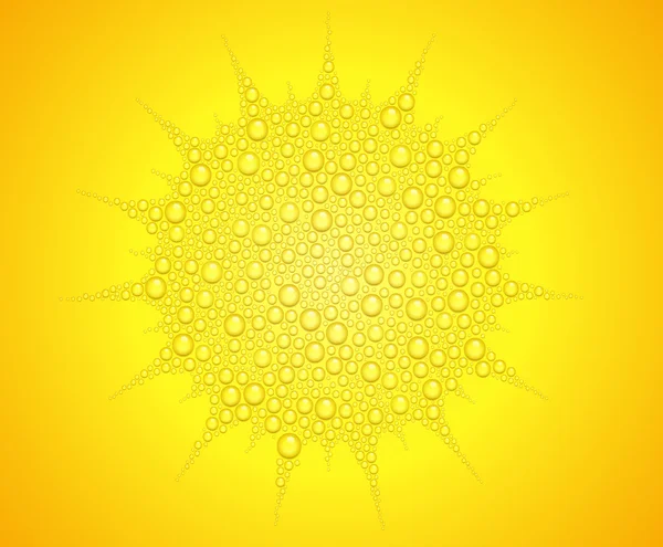 stock vector Sun from water drops