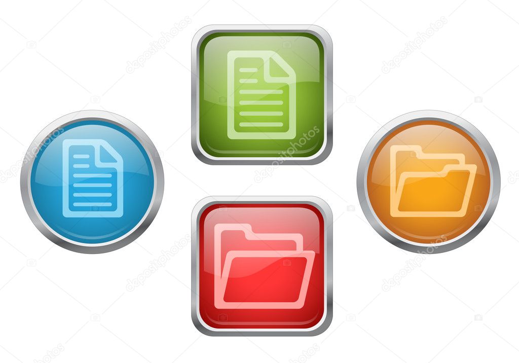 File and folder buttons