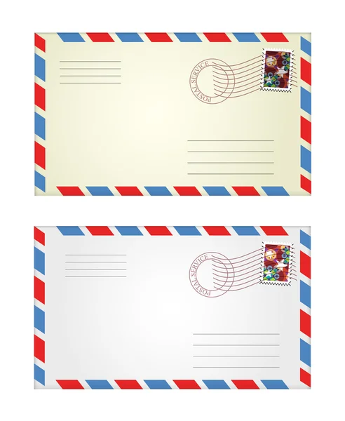 Illustration vectorielle des enveloppes gris et jaune — Image vectorielle