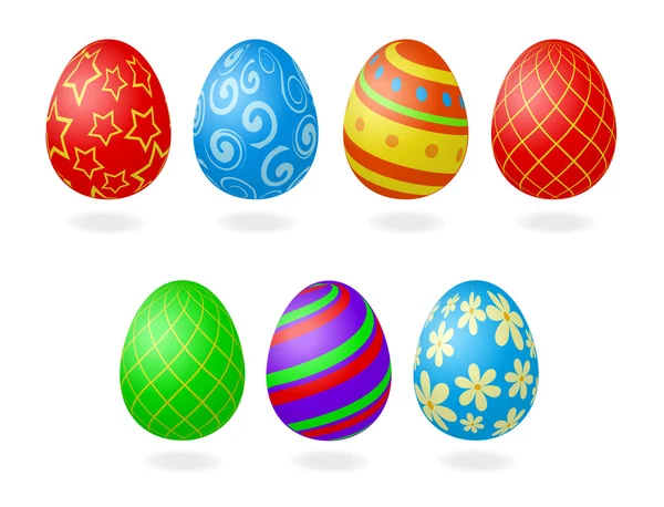 Ilustración vectorial de huevos de Pascua — Archivo Imágenes Vectoriales