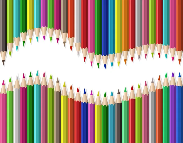 Bleistifte auf weißem Hintergrund — Stockvektor