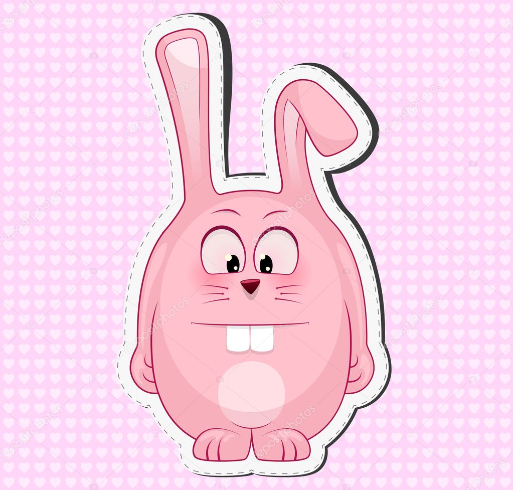 Vector illustration of cute rabbit