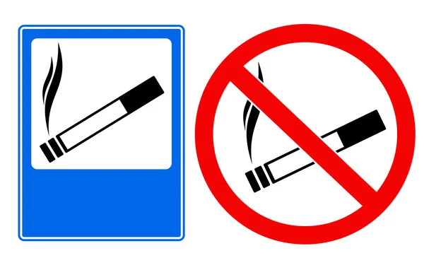 Zone fumeurs et non fumeurs chante — Image vectorielle