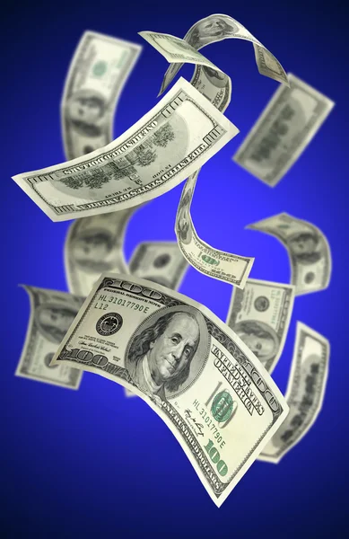 Caduta di denaro $100 Bollette — Foto Stock