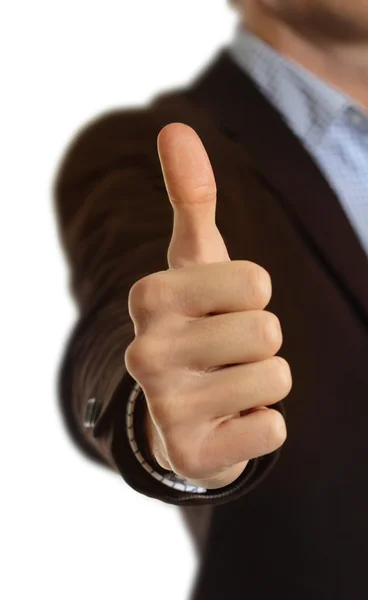 Thumb up, isolated on white background — Stock Photo, Image