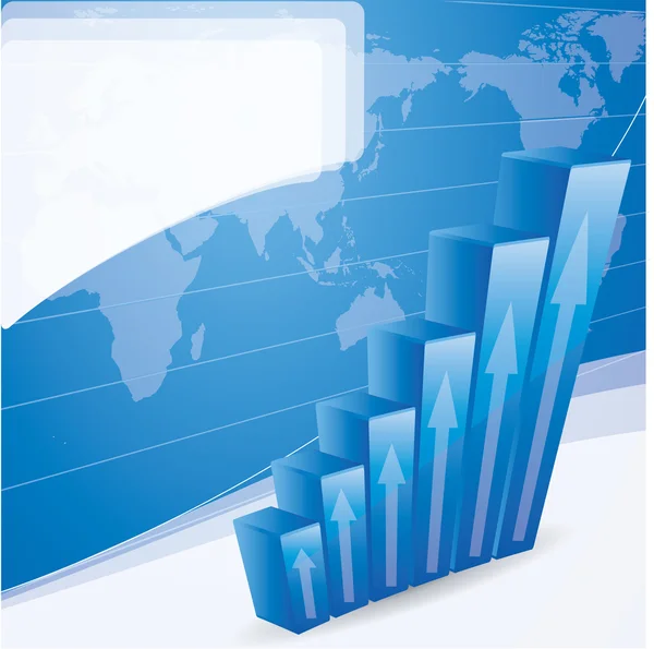 Růst pojem obchodní brožura pozadí diagramu — Stockový vektor