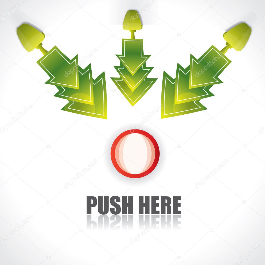 Push here concept with arrows