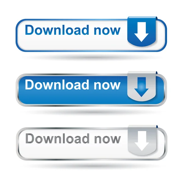 Web2 conjunto de botão de download —  Vetores de Stock