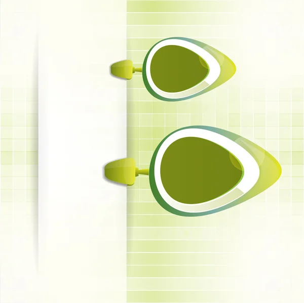 배너와 녹색 추상적인 벡터 배경 — 스톡 벡터