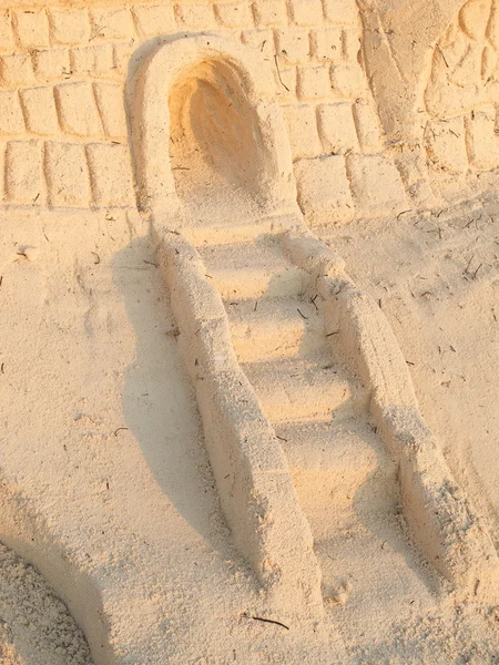 Sand castle ingang — Stockfoto