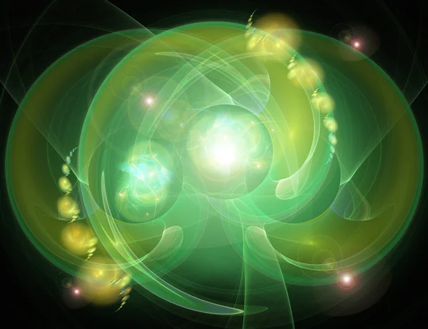 Diseño elegante fractal verde — Foto de Stock