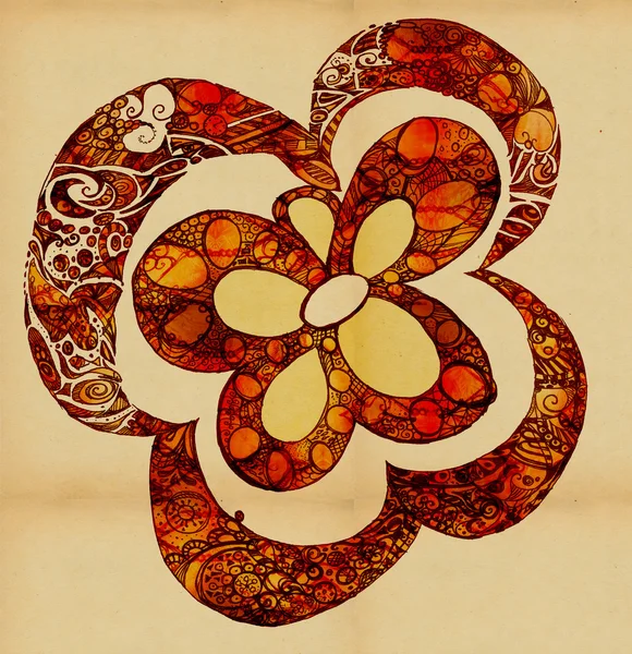 Oryginalny kwiat stylizowane — Zdjęcie stockowe