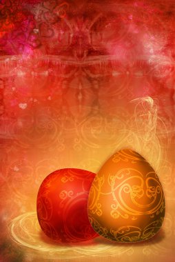 Figured patterns easter background clipart