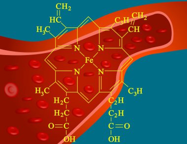 Heme structure clipart