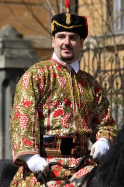 Young June on Horse at Junes Parade from Brasov