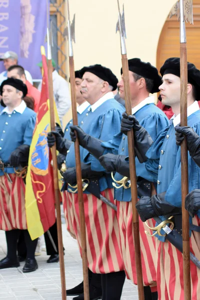 stock image Junes Parade in Brasov city from Transylvania