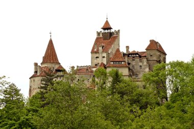 Medieval castle, known as Dracula's castle from Bran, Romania clipart