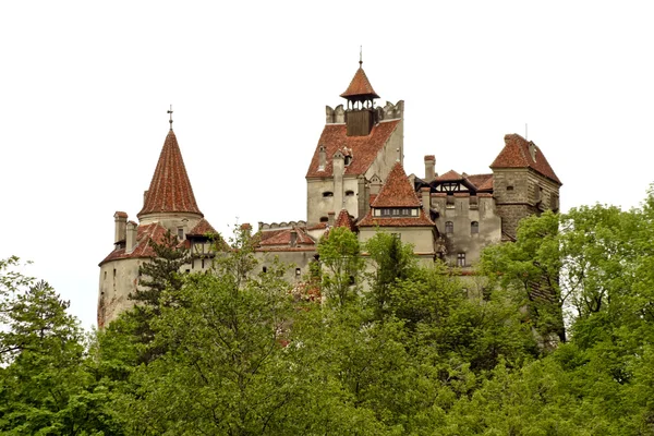Středověký hrad, známý jako Drákulova hradu z otrub, Rumunsko — Stock fotografie