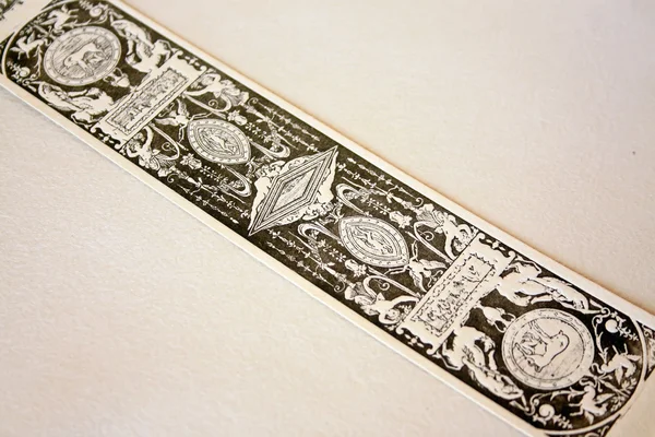 Marca del libro sobre papel hecho a mano vacío — Foto de Stock