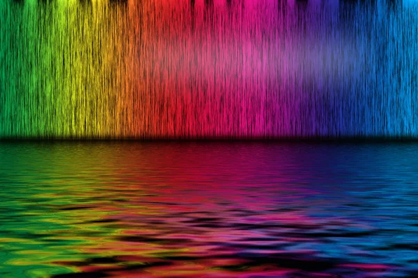 Fondo abstracto de líneas de espectro con agua —  Fotos de Stock