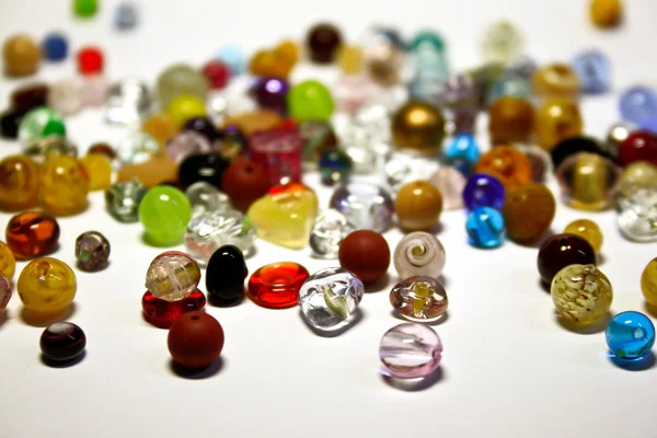 Colored jewel stones over white background — Stock Photo, Image