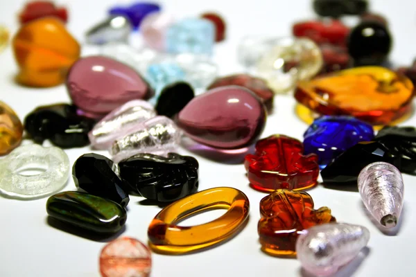 Beautiful jewel stones over white background — Stock Photo, Image