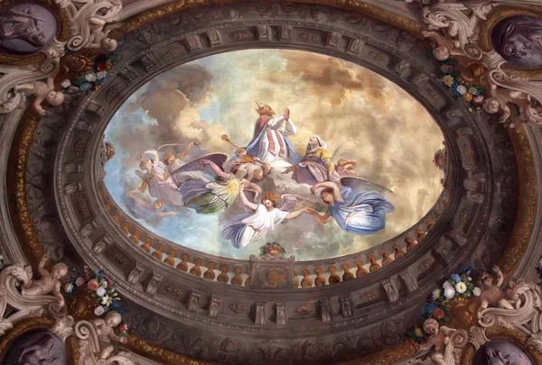 非常美丽壁画颜料从左拉 predosa 教堂 — 图库照片