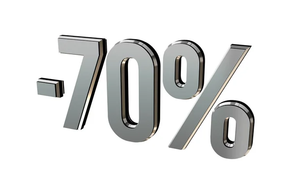 Prozentsatz als Symbol für Rabatte bis zu 70% — Stockfoto