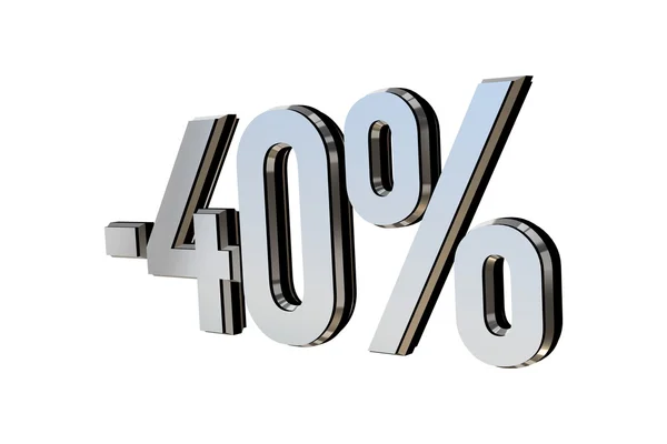 Percentuale come simbolo di sconti per acquisti fino a 40 — Foto Stock