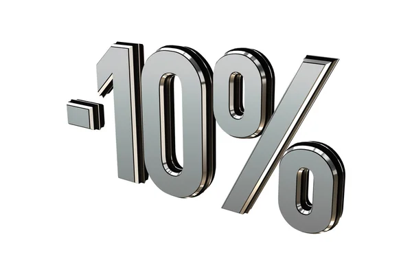 Porcentaje como símbolo de descuentos de compras de hasta 10 — Foto de Stock