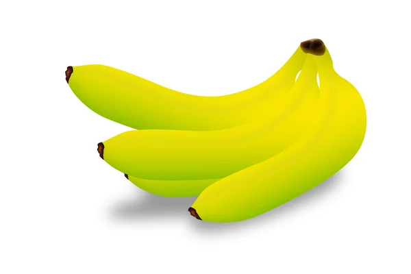 Illustrazione grafica della banana isolata su sfondo bianco — Vettoriale Stock