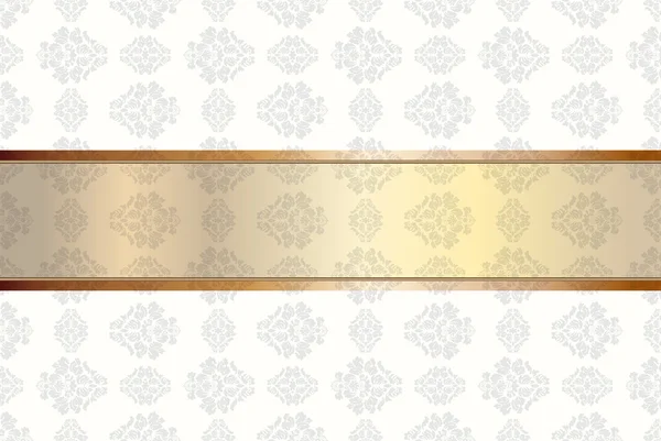 Grafisk illustration av vintage bakgrund med blommig ornament — Stock vektor
