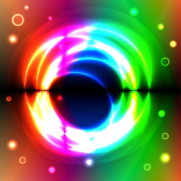 Sihirli formların spektral arka plan üzerine grafik illüstrasyon — Stok Vektör