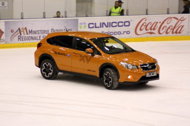 New Subaru presentation at Brasov rink stadium clipart