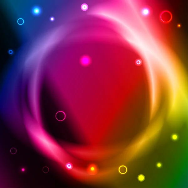 スペクトル背景に魔法の円のグラフィックイラスト — ストックベクタ