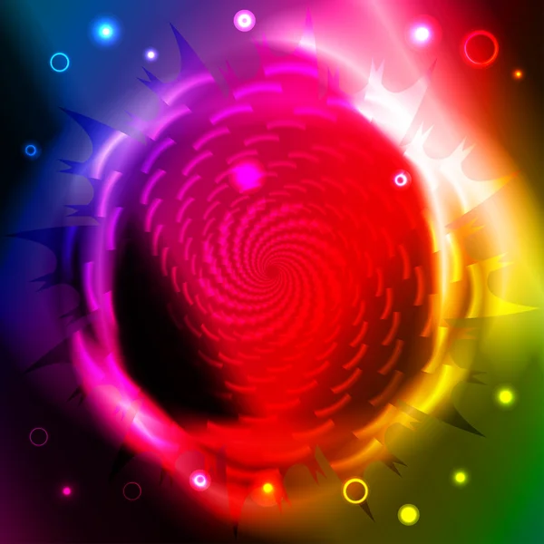 Grafisk illustration av magiska vortex över spektral bakgrund — Stock vektor