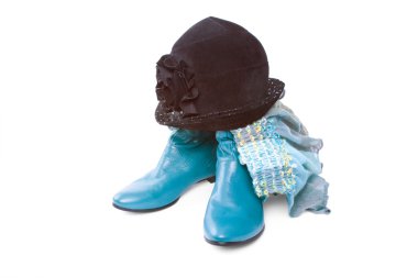 Shoes, hat and scarf clipart