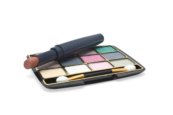 Eyeshadow and lipstick — Stock Photo, Image